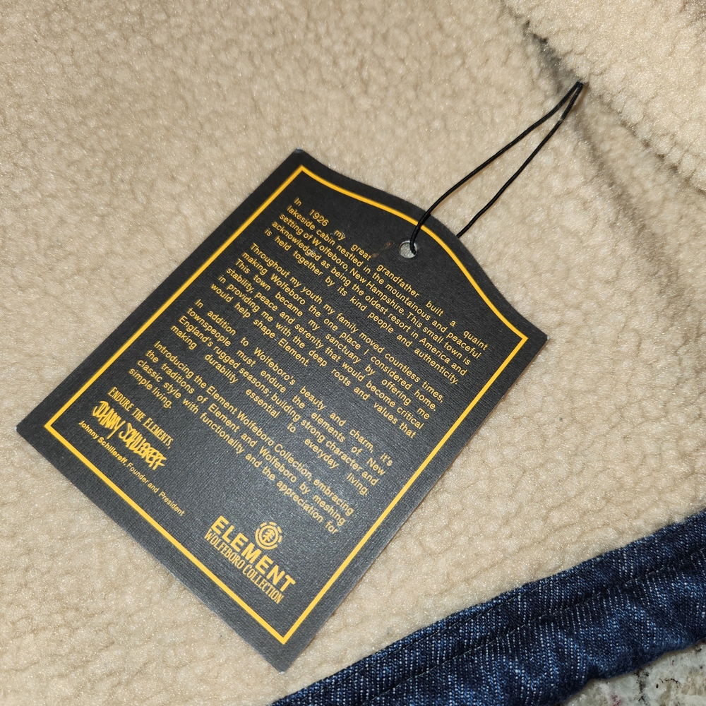 Element Men's Dark Blue Denim Bomber Jacket - Picture 8 of 9